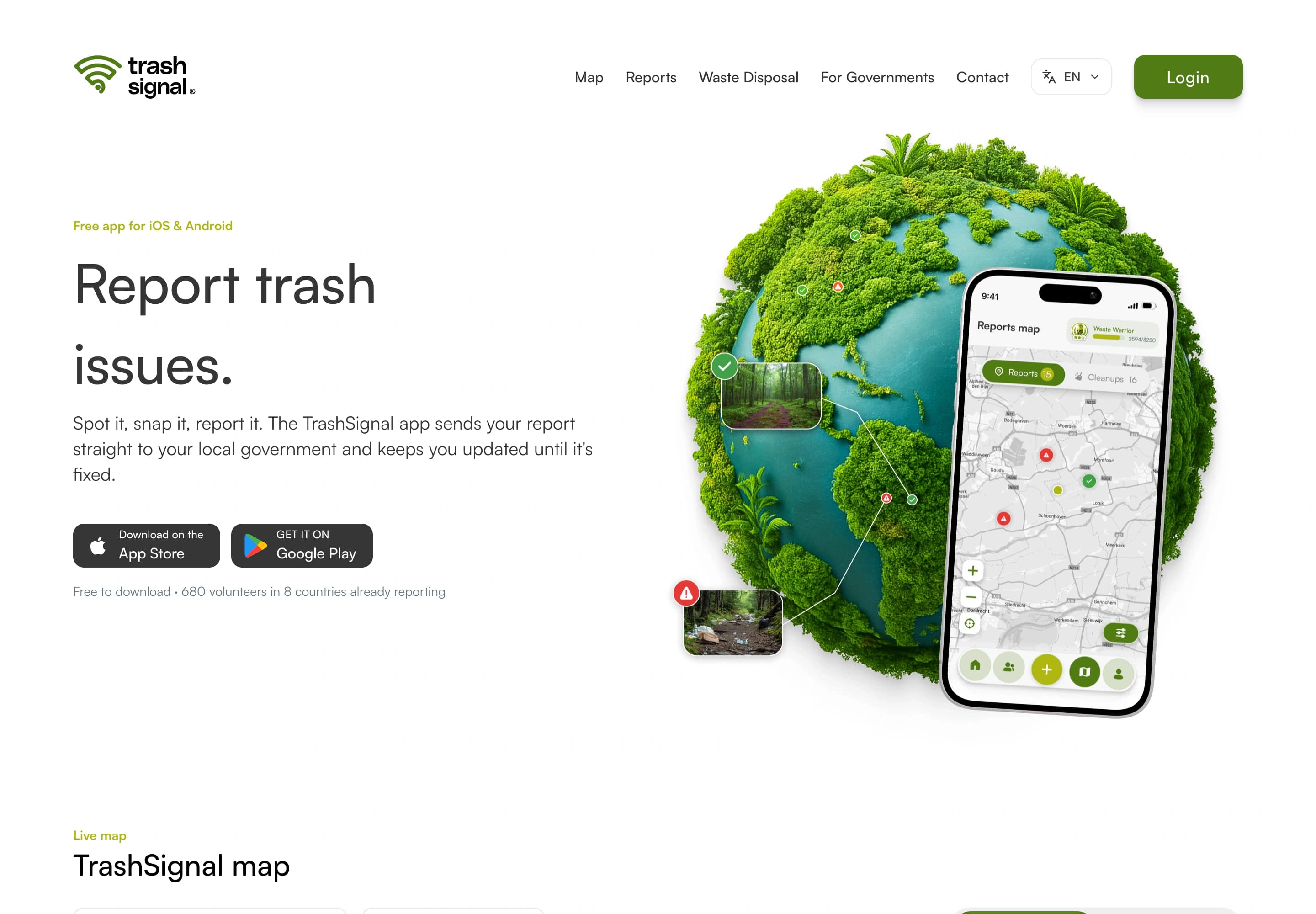 TrashSignal homepage